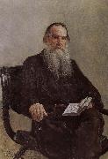 Ilia Efimovich Repin Tolstoy portrait USA oil painting artist